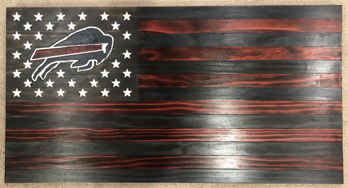 Buffalo Bills American Flag (Handcrafted)