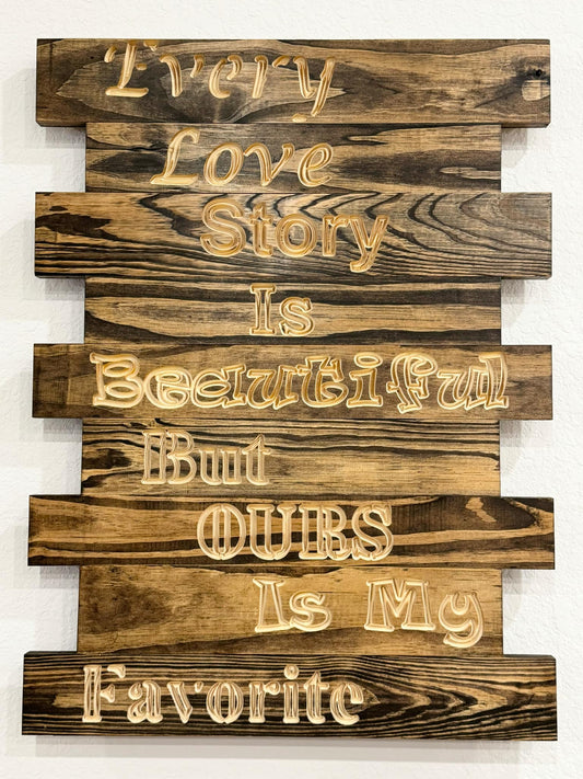 Wooden Handcrafted Sign (anonymous quote)